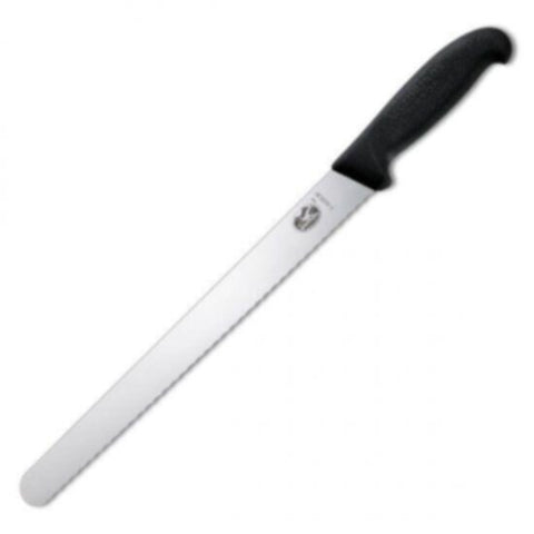 VICTORINOX | Cutlery Serrated Blade Slicing Carving Knife Fibrox Handle 30cm | 5.4233.30