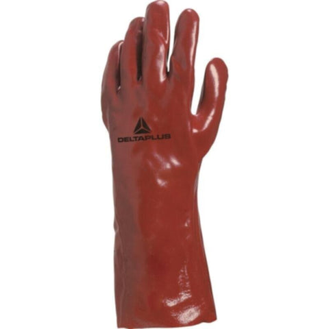 DELTAPLUS | Chemical Hand Gloves Red | PVC7335