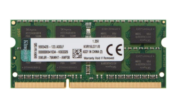 KINGSTON | 8Gb 1600Mhz Ddr3L (Pc3-12800) 1.35V Non-Ecc Cl11 Sodimm Intel Laptop Memory | Kvr16Ls11/8