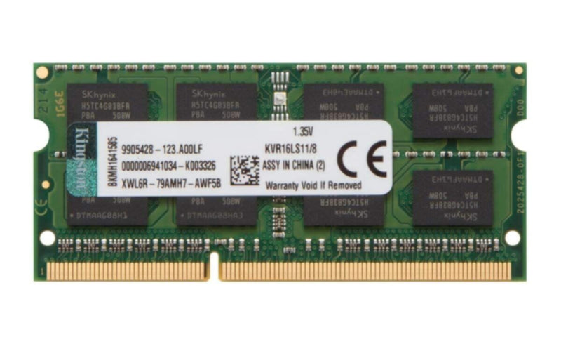 KINGSTON | 8Gb 1600Mhz Ddr3L (Pc3-12800) 1.35V Non-Ecc Cl11 Sodimm Intel Laptop Memory | Kvr16Ls11/8