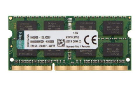 KINGSTON | 8Gb 1600Mhz Ddr3L (Pc3-12800) 1.35V Non-Ecc Cl11 Sodimm Intel Laptop Memory | Kvr16Ls11/8
