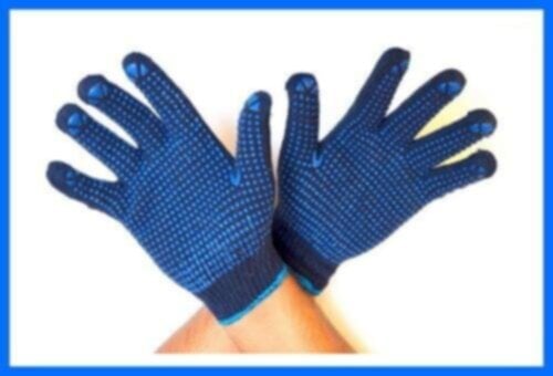 SAFEWELL | Safety Gloves Blue Double Dotted Gloves