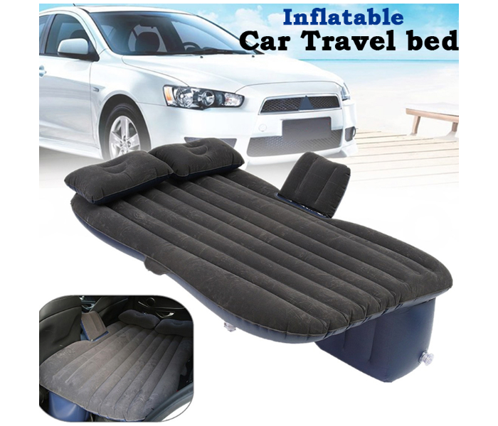 Jongo JA177-2 Car Inflatable Mat Outdoor Traveling Air Mattresses Camping Folding Sleeping Bed with Pillows and Pump - Black | JPG3459