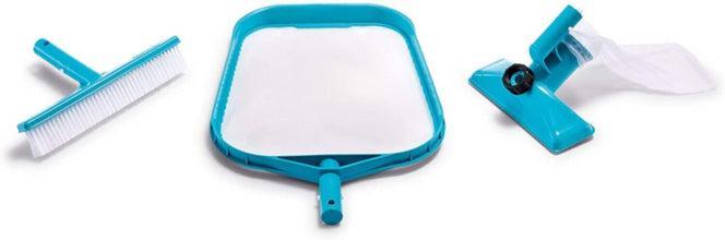 INTEX | Basic Cleaning Kit (Leaf Skimmer/Wall Brush/Vacuum Head For #28002) Clam Shell | 42129056