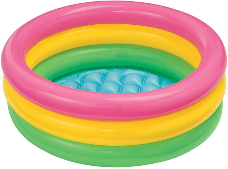 INTEX | Sunset Glow Baby Pool 3-Ring W/ Infl. Floor | Ages 1-3 | 42157107