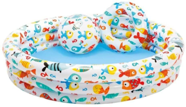 INTEX | Pineapple Splash Pool Set (59431Np 20" Ball 20" Ring) Ages 2+  | 42159469