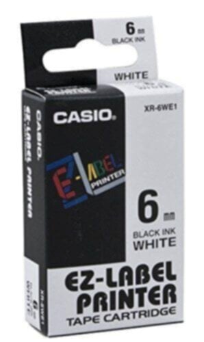 CASIO | Label Printer Tape 6 mm White | XR-6WE1-W-DJ1