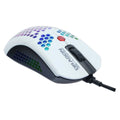 DRAGONWAR | Ultra-Light Honeycomb RGB Gaming Mouse 12000 DPI White | ELE-G25-WH