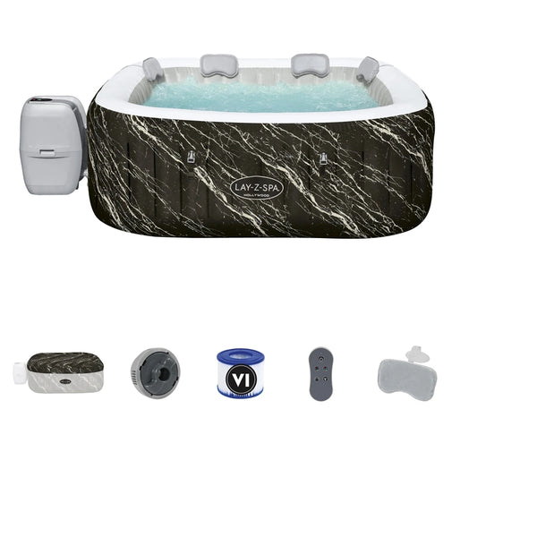 BESTWAY | Lay-Z-Spa Hollywood Luxe AirJet 6 Marble Square 1.80 m x 1.80 m x 66 cm | BES115TOY01959