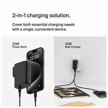 BELKIN | BoostCharge Hybrid USB Charger 25W And 5000mAh Power Bank With Travel Adapter Kit | TE0216393