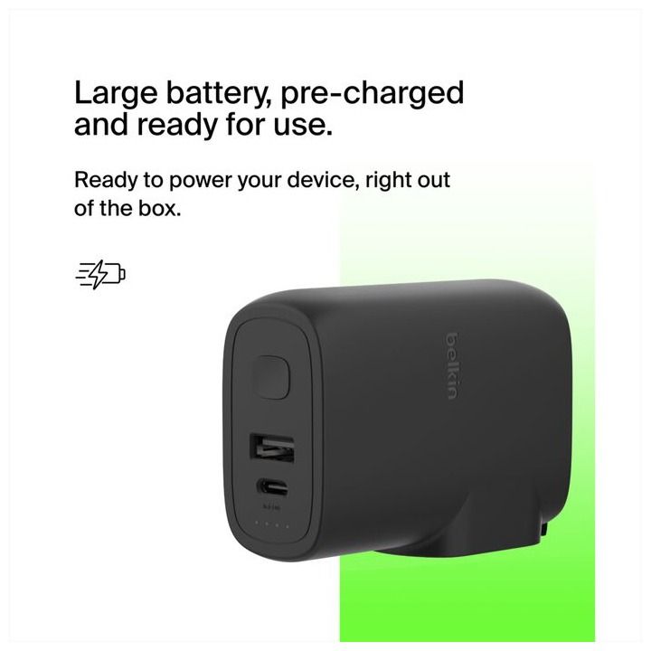 BELKIN | BoostCharge Hybrid USB Charger 25W And 5000mAh Power Bank With Travel Adapter Kit | TE0216393