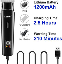 KEMEI | Black Hair Clippers for Men With Adjustable Blade | KM-1113