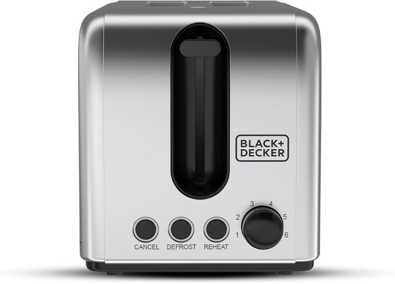 BLACK+DECKER | Two Slice Stainless Steel Toaster 1050W | ET244-B5