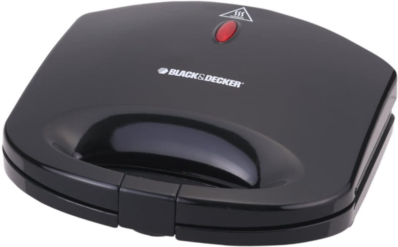 BLACK + DECKER | 2 Slice Non-Stick Sandwich Maker Black 600W |  TS1000-B5