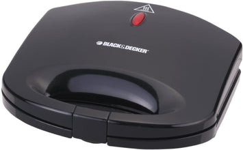 BLACK + DECKER | 2 Slice Non-Stick Sandwich Maker Black 600W |  TS1000-B5
