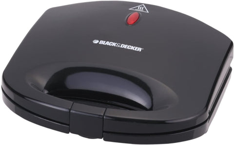 BLACK + DECKER | 2 Slice Non-Stick Sandwich Maker Black 600W |  TS1000-B5
