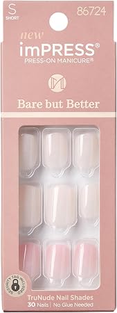 KISS | IMB05C Impress Bare But Better Press On Manicure | KSS107COS00289