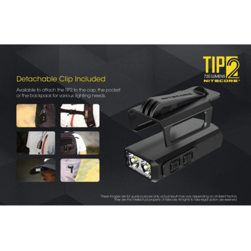 NITECORE | Dual-Core Magnetic Keychain Light 720 Lumens Black | TIP 2