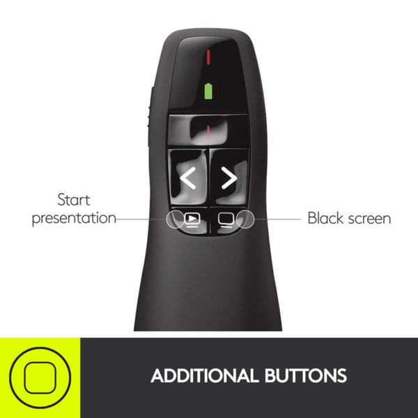 LOGITECH | Laser Presentation Remote Black | R400