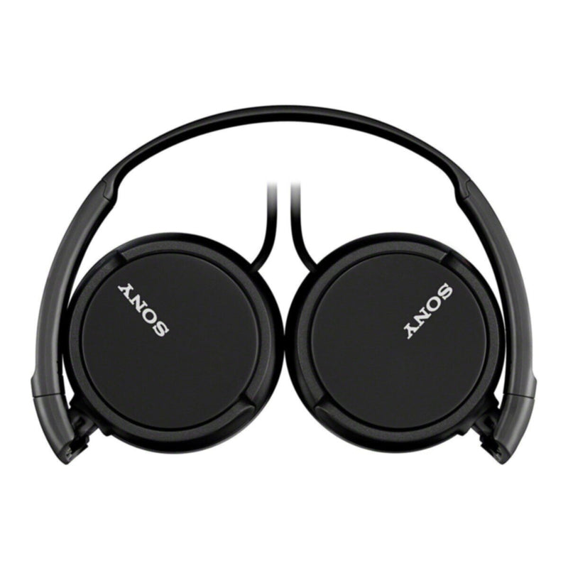 SONY | Wired On-Ear Headphones with tangle free cable, 3.5mm Jack, Headset with Mic | MDR-ZX110AP-BLACK