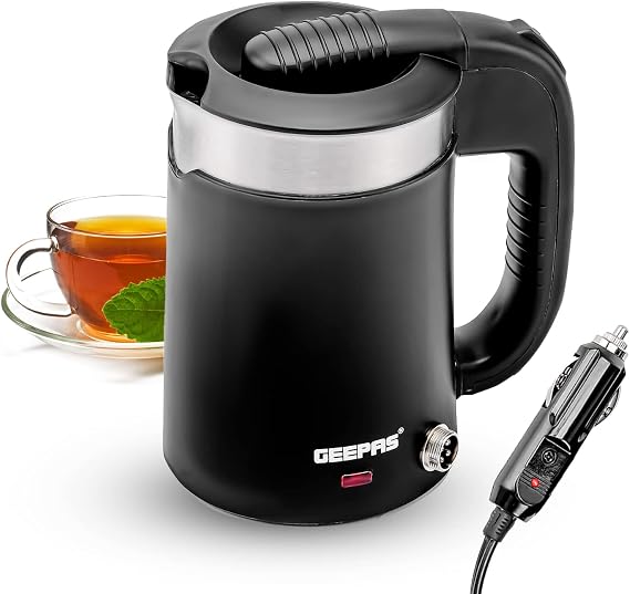 GEEPAS | 2-in-1 Double Layer Traveller's Kettle 0.5Ltrs Kettle | GK38055
