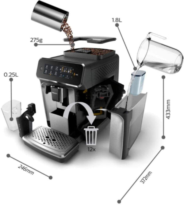 PHILIPS | Espresso Coffee Machine Fully Automatic Series 3200 230W | EP3246/70