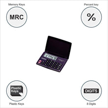 CASIO | Portable Type Practical Calculator (Battery Operated) 8 Digits | LC-160LV-BK-W-DP