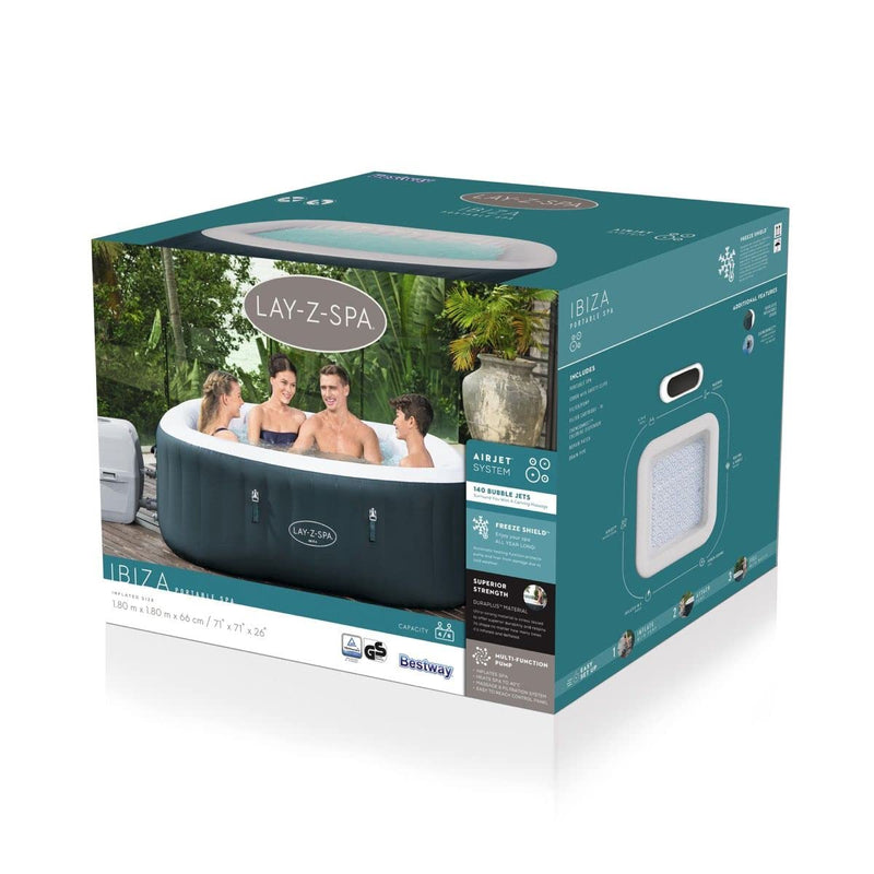 BESTWAY | Lay Z Spa Ibiza Jacuzzi 180x180x66cm | BES115TOY01340
