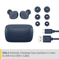 JABRA | Elite 2 In-Ear True Wireless Earbuds with Customizable Music & Powerful Bass Navy