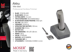 MOSER | Professional Cordless Hair Timmer | 1556