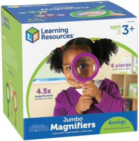 LEARNING RESOURCES UK| Primary Science Jumbo Magnifiers (Set Of 6) (3+ Years) | LER2774
