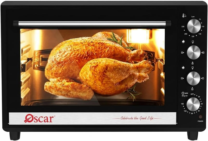 OSCAR | Electric Oven 120 Ltrs Capacity Double Glass Door With Rotisserie | OEO120L