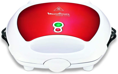 MOULINEX | Breaktime Sandwich Maker 3 in 1 700W Non-Stick Red Plastic | SW612543