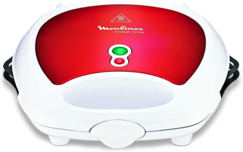 MOULINEX | Breaktime Sandwich Maker 3 in 1 700W Non-Stick Red Plastic | SW612543