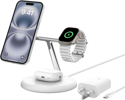 BELKIN | BoostCharge Pro 3 In 1 Magnetic Wireless Charging Stand with Qi2 15W | TE0228812