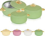ROYALFORD | Set Of 3 Pearl Insulated Hot Pot Casserole With Stainless Steel Inner | RF12712