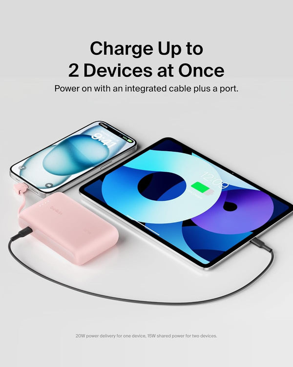 BELKIN | BoostCharge Portable Power Bank 10000mAh 20W Pink | TE0227075
