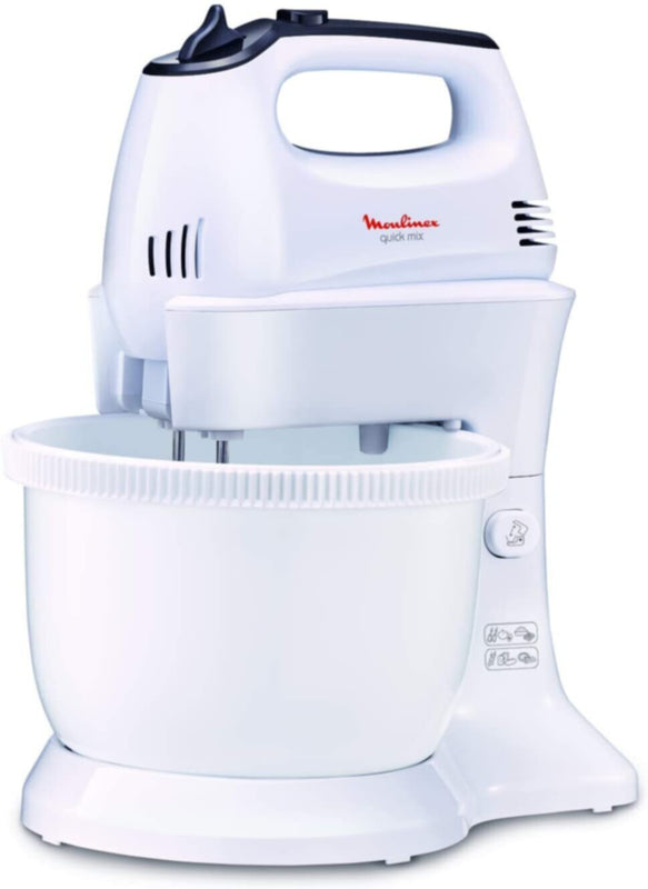 MOULINEX | Quick Mix Hand Mixer with Stand Bowl 300W 5 Speeds | HM311127