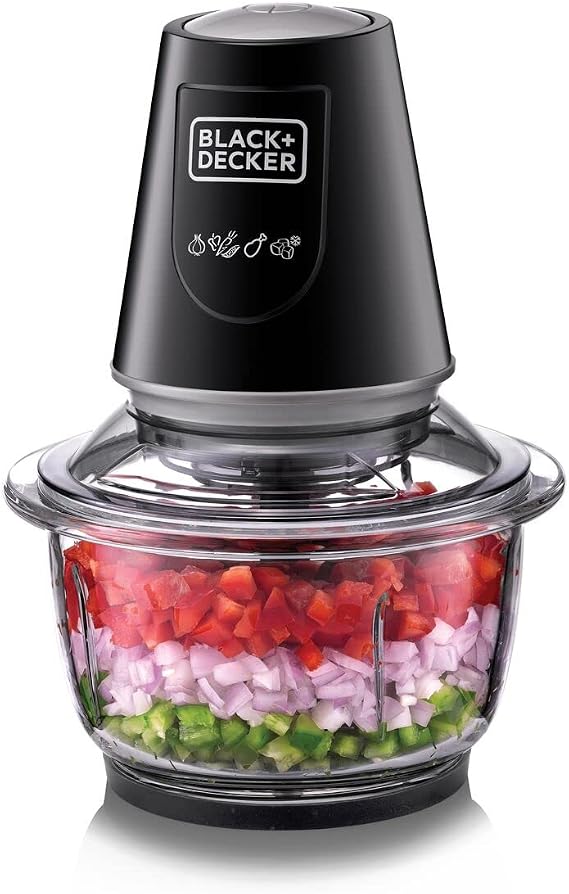 BLACK + DECKER | 400W Vertical Chopper With Glass Bowl | GC400-B5