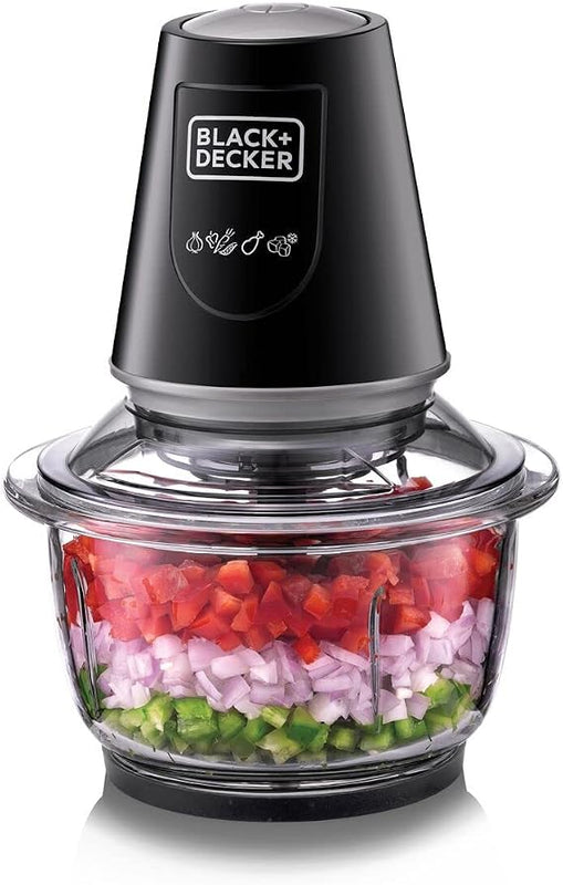 BLACK + DECKER | 400W Vertical Chopper With Glass Bowl | GC400-B5