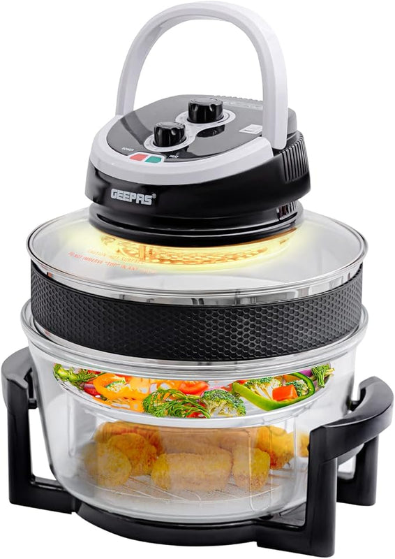 GEEPAS | Turbo Halogen Oven 17Ltrs with Extender Ring | GHO34048UK