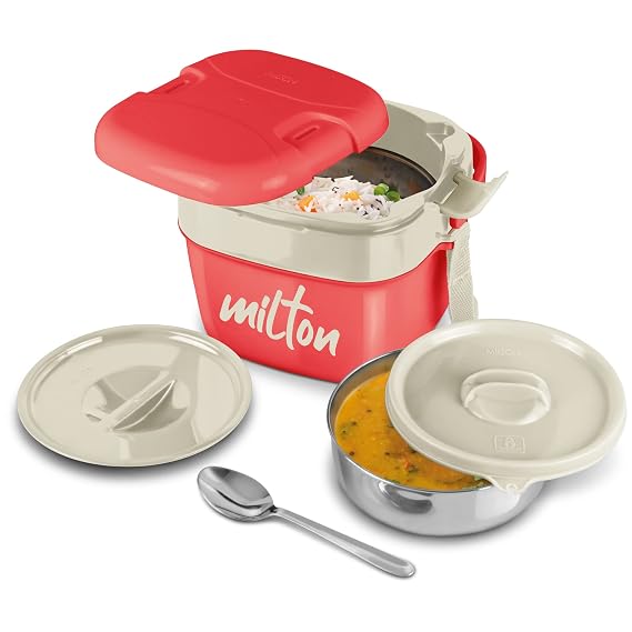 MILTON | Cubic PU Insulated SS Tiffin Box 1.1 Ltr KT183 | HLT103HHL00035-Aqua Green