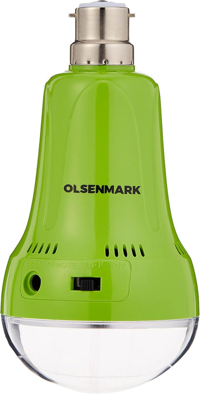 OLSENMARK | 5W Rechargeable LED Bulb with Remote Green | OMESL2796
