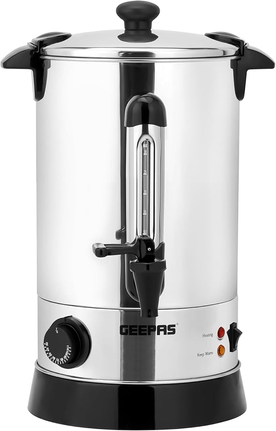 GEEPAS | Water Boiler Stainless Steel Boiler with Tap | GK6154