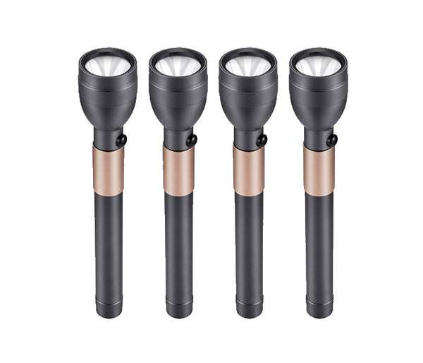 GEEPAS | 4-In-1 Torch 290Mm Rechargeable Waterproof Led Flashlight With 3Sc X 4 | Gfl51015