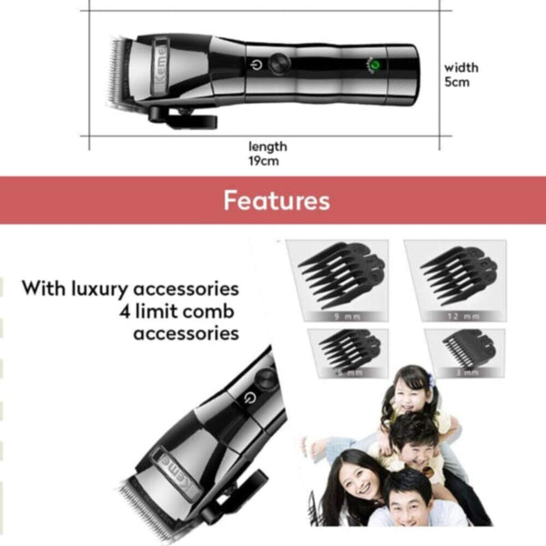 KEMEI | Electric Hair Clipper Silver | KM-2850