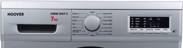 HOOVER | 7KG Front Load Washing Machine 1000RPM Silver | HWM-1007-S