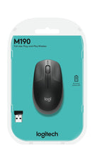 LOGITECH | Full Size Wireless Mouse Charcoal | M190