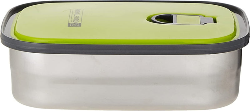 ROYALFORD | Rectangle Stainless Steel Tiffin Box 680ML Green-Portable Food Storage Container, Clip | RF7014
