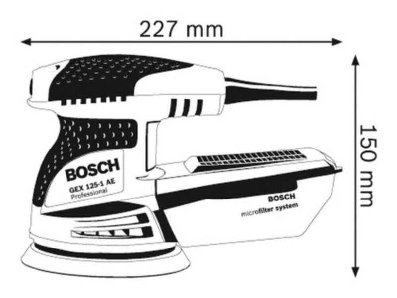 BOSCH | Professional Random Orbital Sander | GEX 125-1 AE